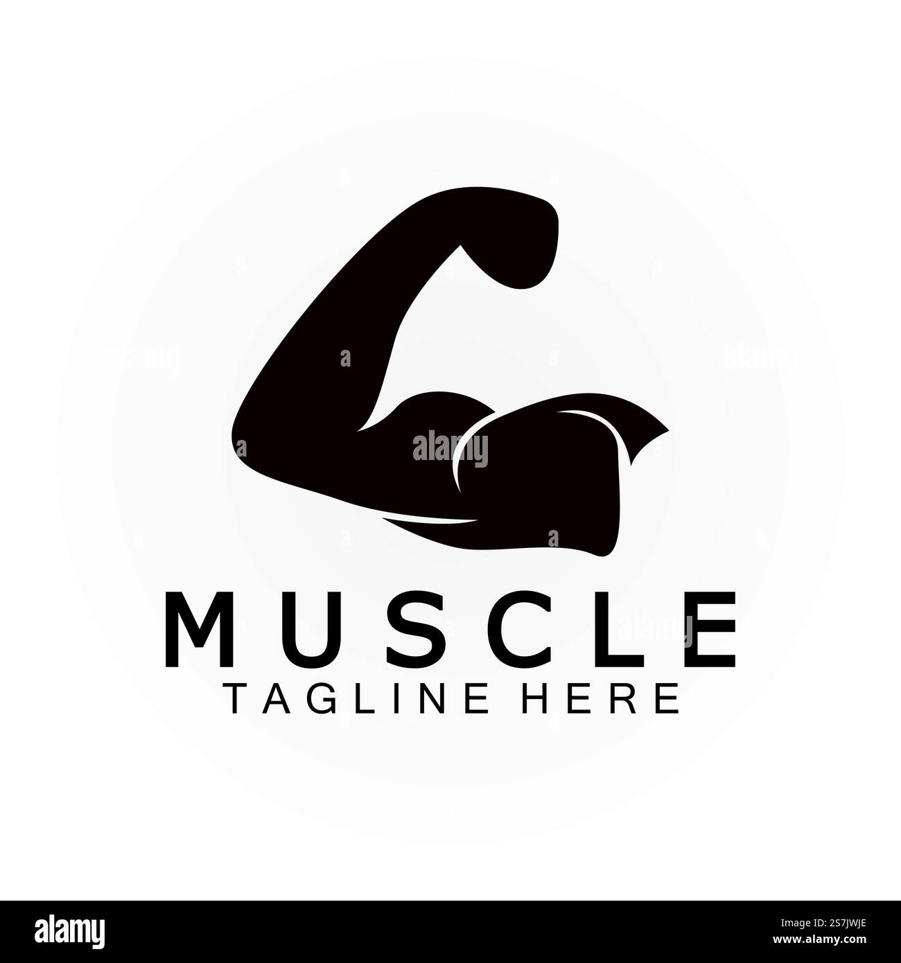 Biceps muscle icon logo vector design template Stock Vector Image & Art ...