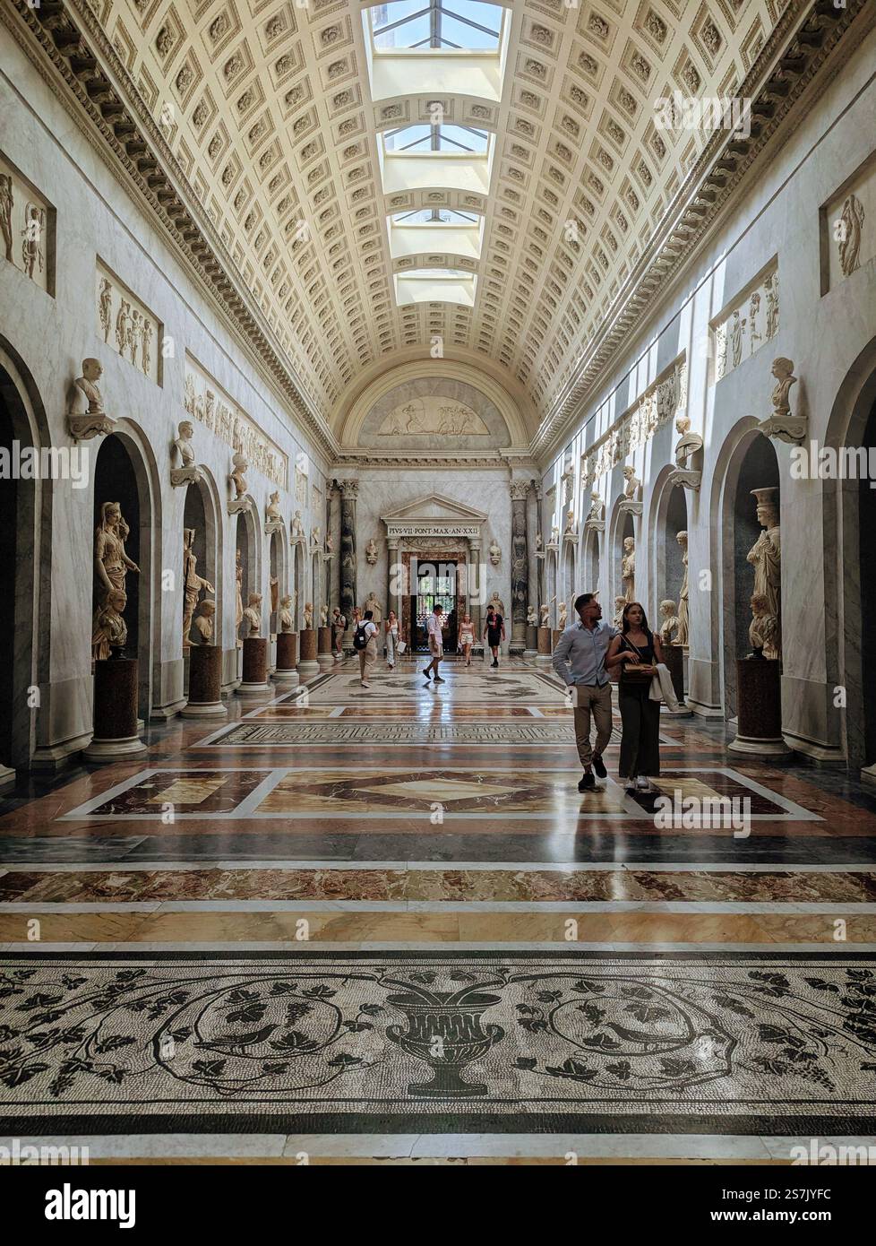 A breathtaking hall of marble and light, where art and history converge in a timeless display of elegance. - Smartphone Captured Stock Image
