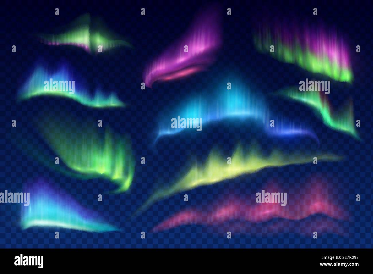 Aurora Borealis 4 Sottobicchieri – Northern Lights Stars Trees – Regalo Originale #8579