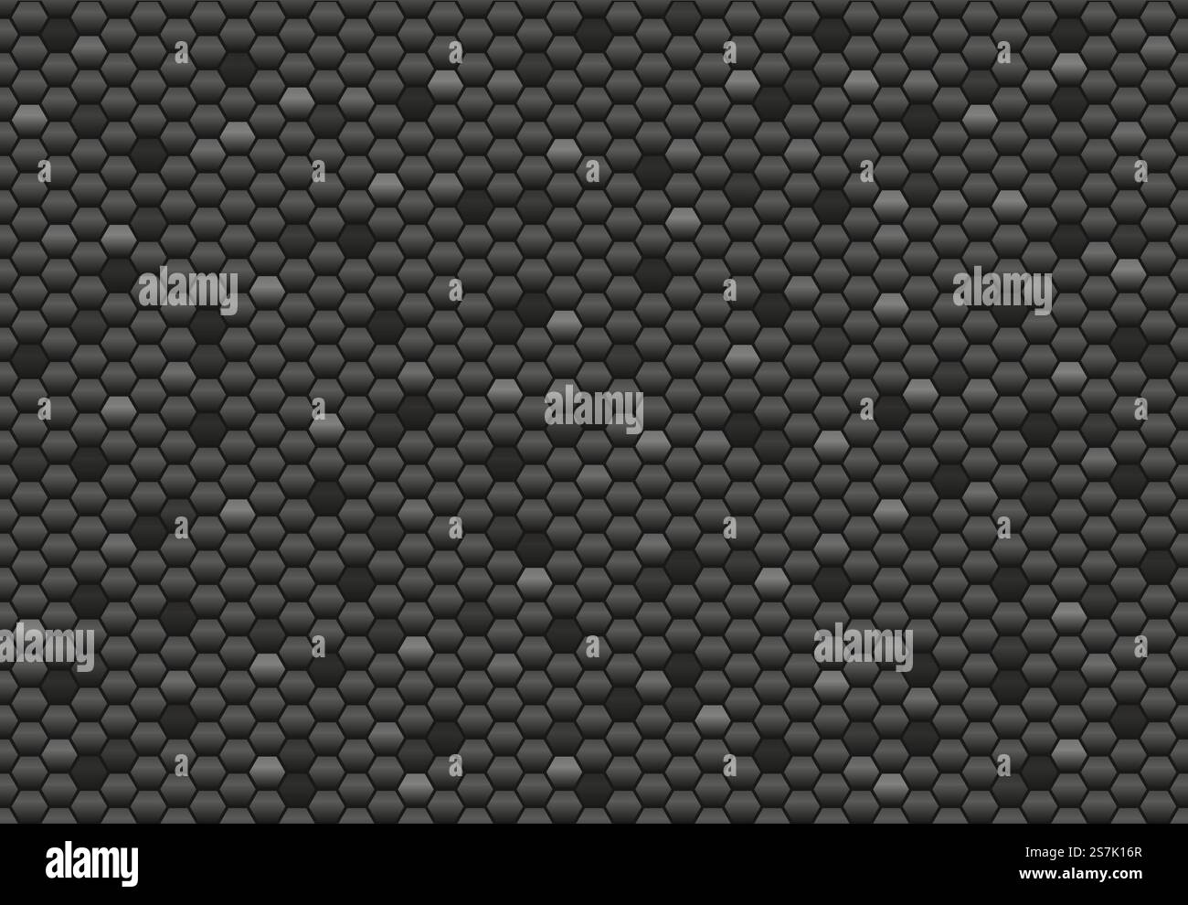 Hexagon black carbon seamless pattern. Abstract background Stock Vector