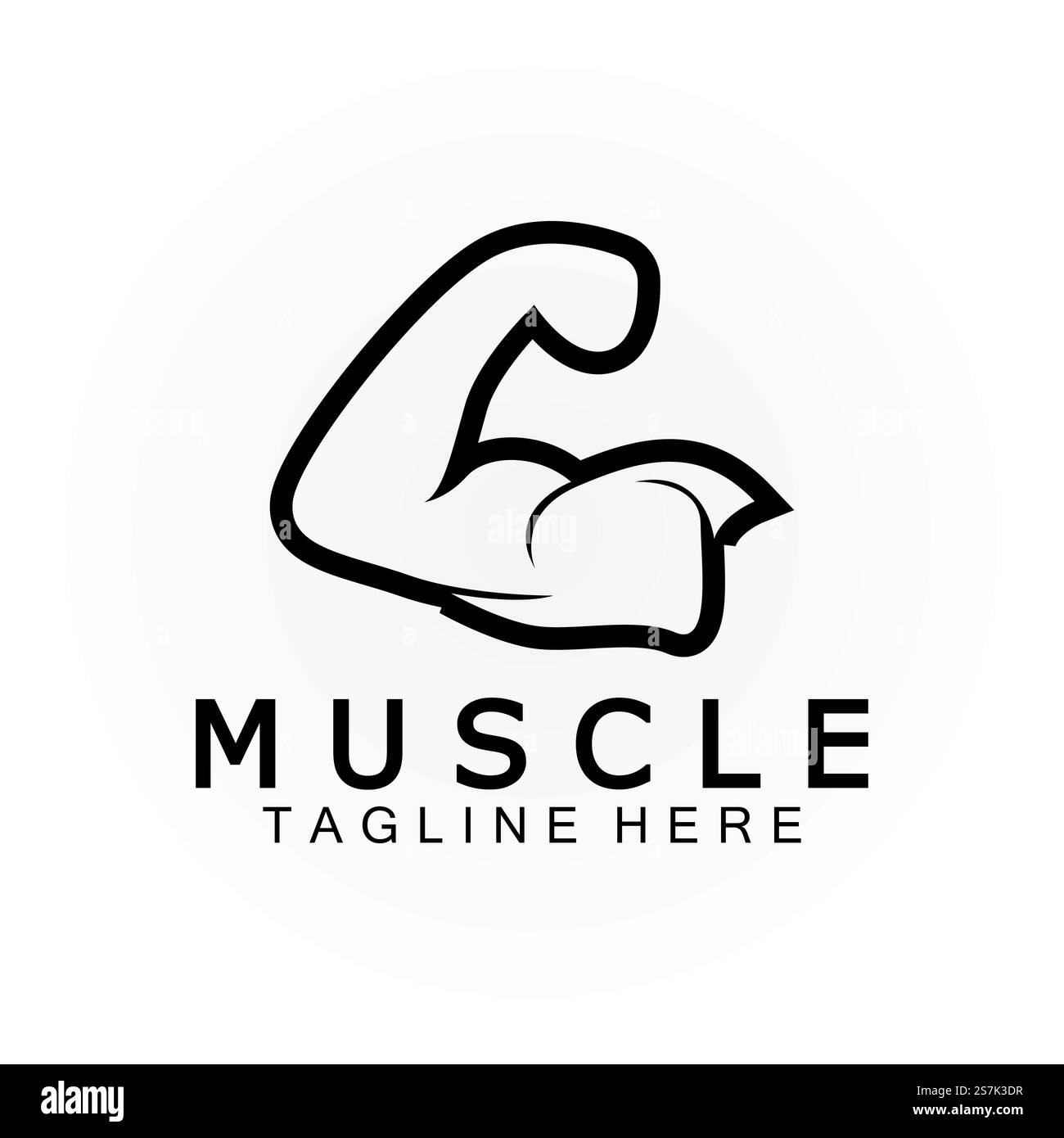 Biceps muscle icon logo vector design template Stock Vector Image & Art ...