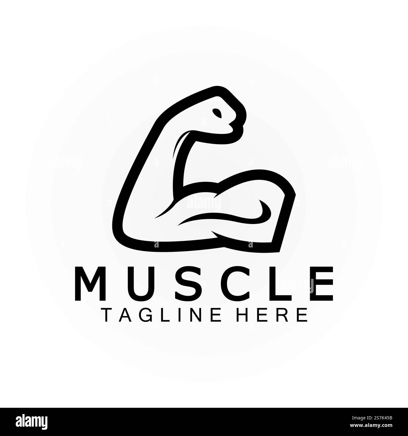 Biceps muscle icon logo vector design template Stock Vector Image & Art ...