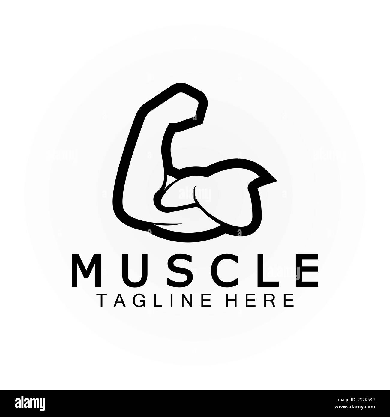Biceps muscle icon logo vector design template Stock Vector Image & Art ...