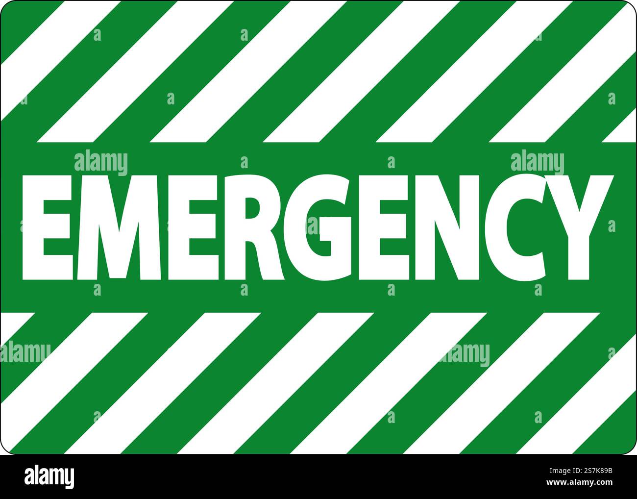 Emergency Sign On White Background Stock Vector