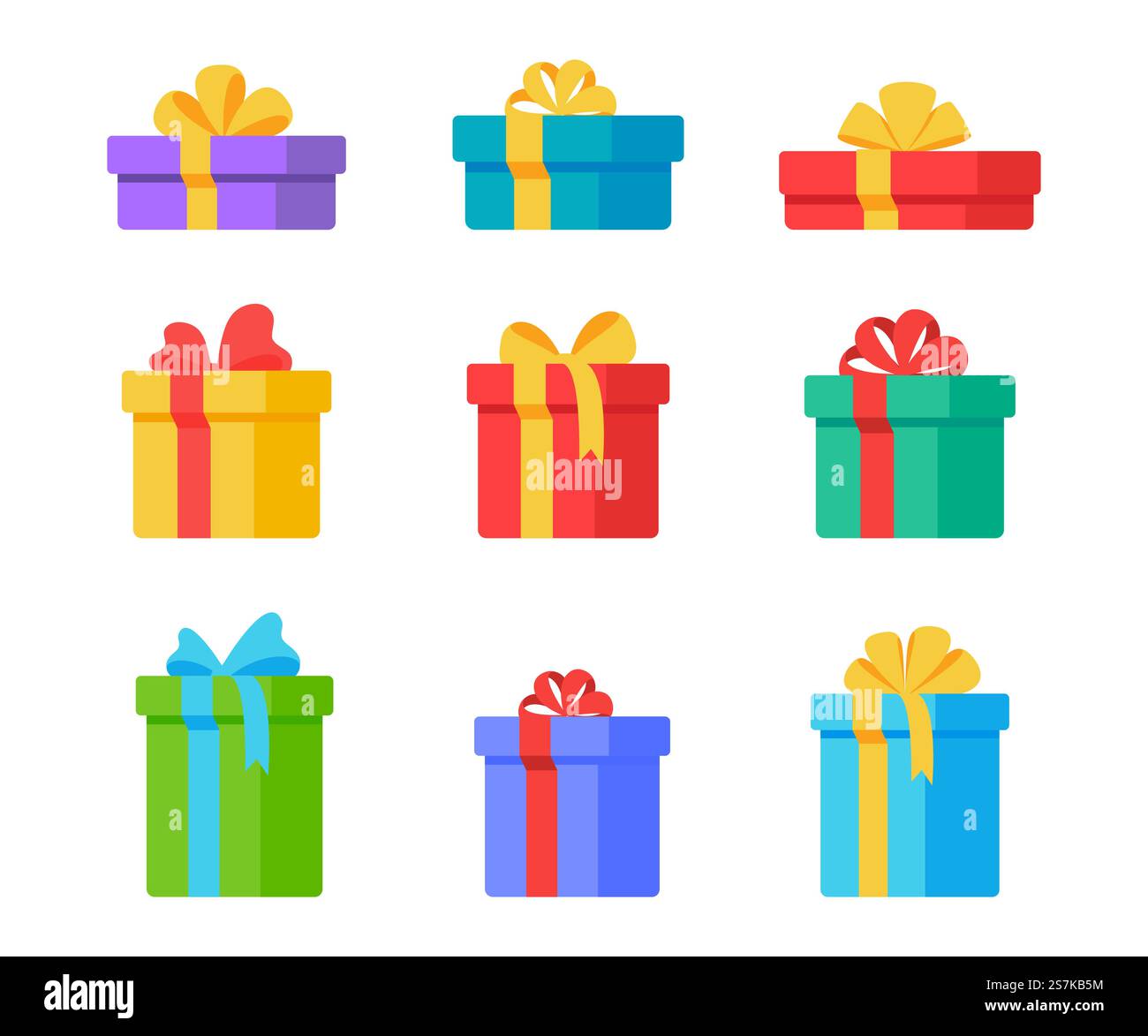 Christmas gift box. Gift boxes decorated with ribbon bows to give each ...