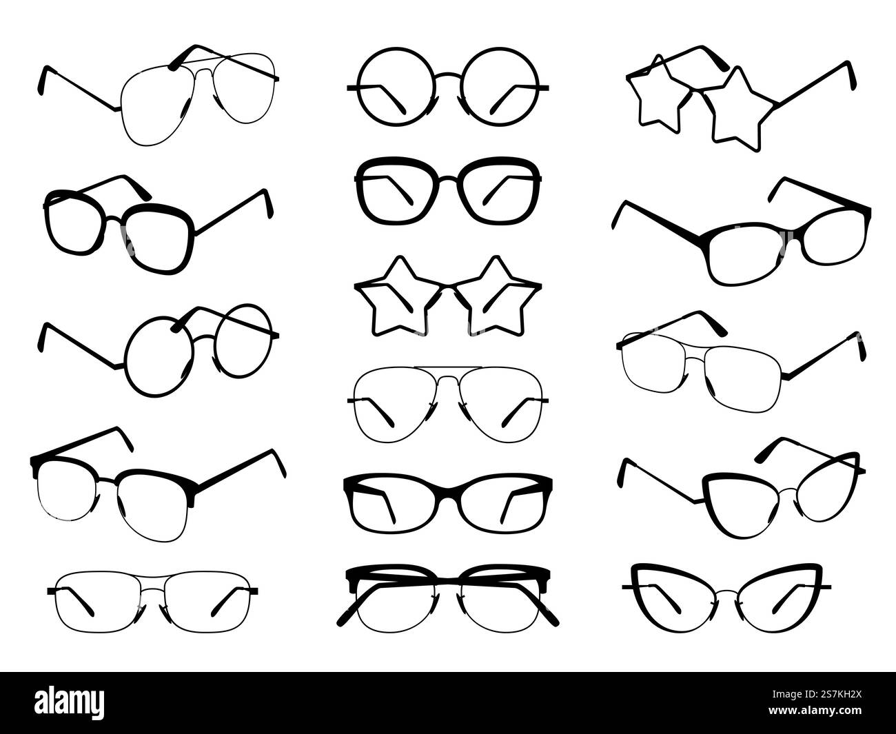 Fashion black eyewear symbols stylish retro hi-res stock photography ...