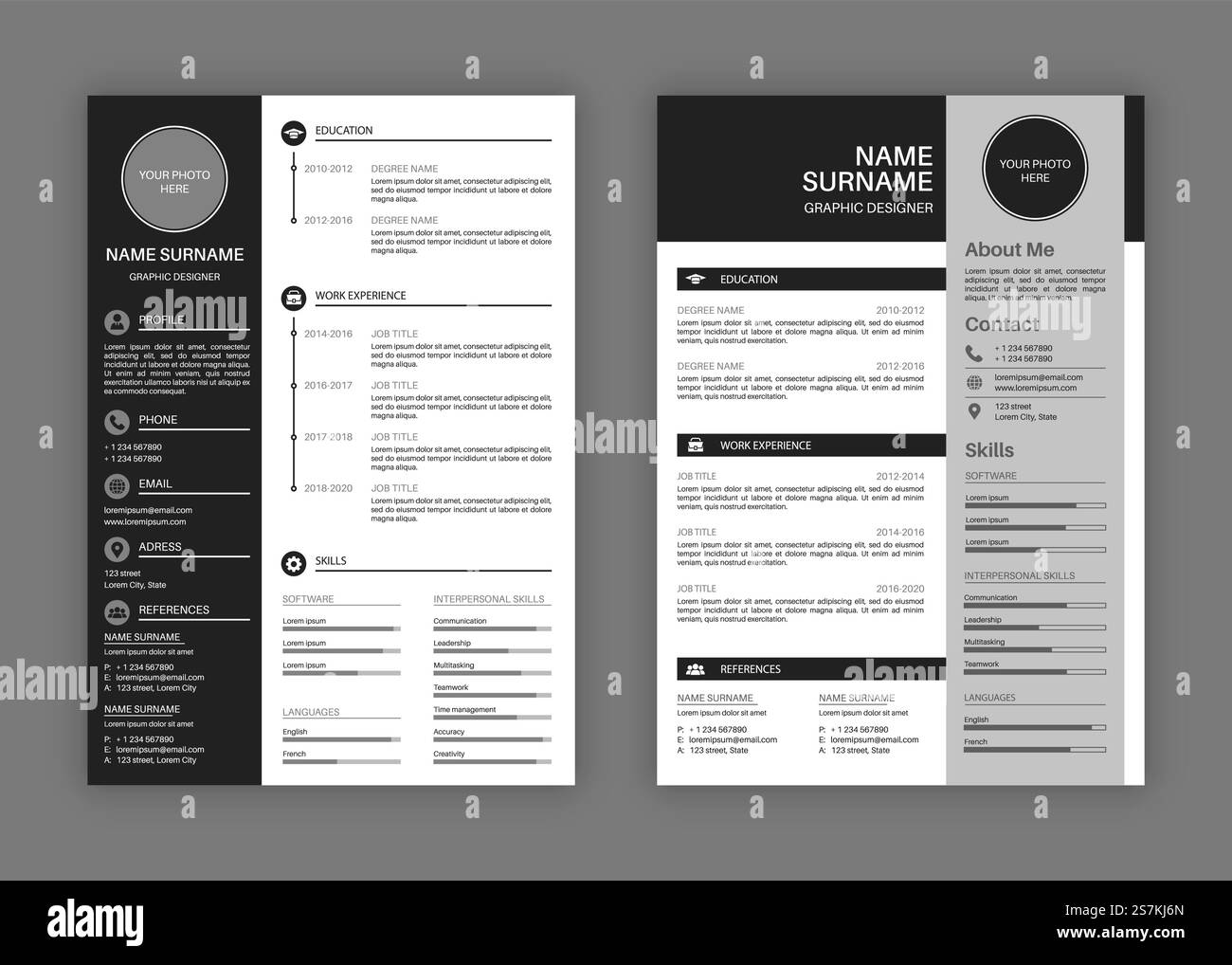 Cv templates. Professional resume letterhead, cover letter business ...
