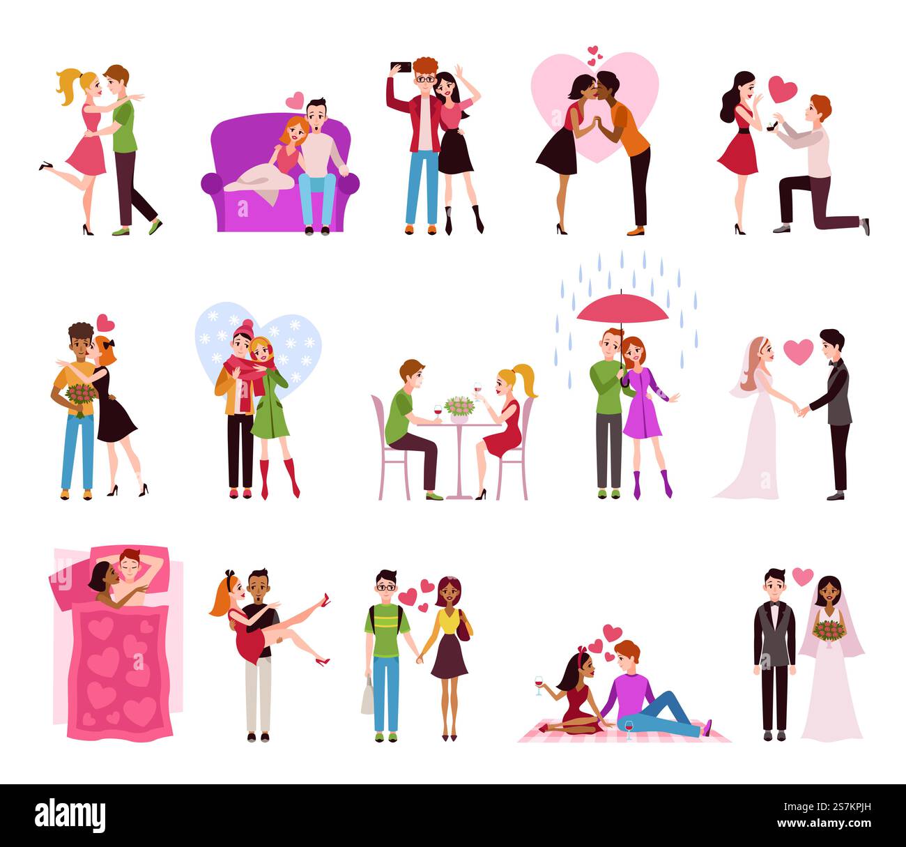 Happy pair in love drinking Stock Vector Images - Alamy