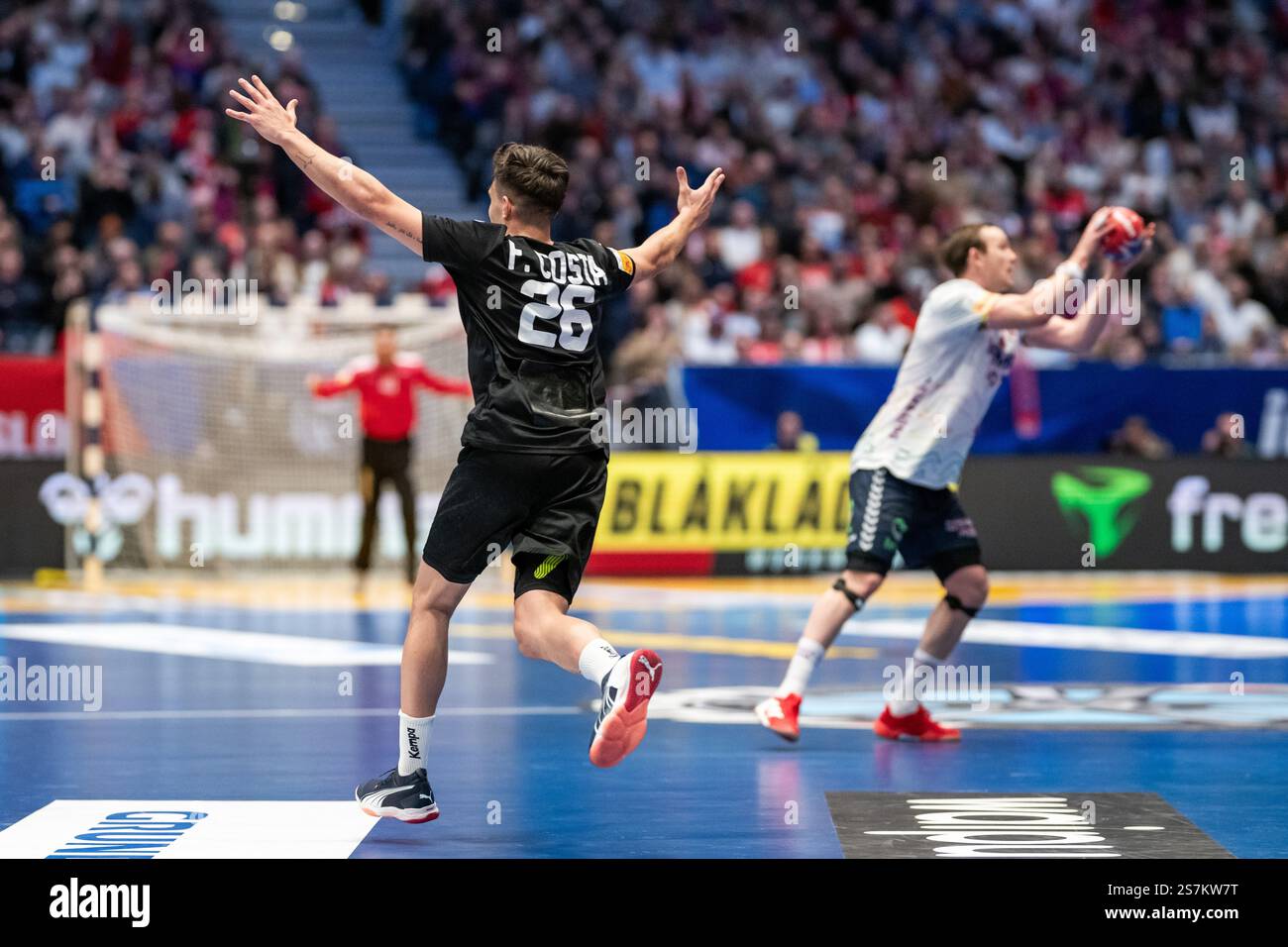 250119 Francisco Costa of Portugal celebrates during the 2025 IHF World