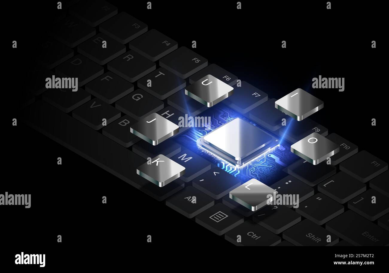 Circuit board. Technology background. Central Computer Processors CPU concept. Motherboard digital chip. Stock Vector