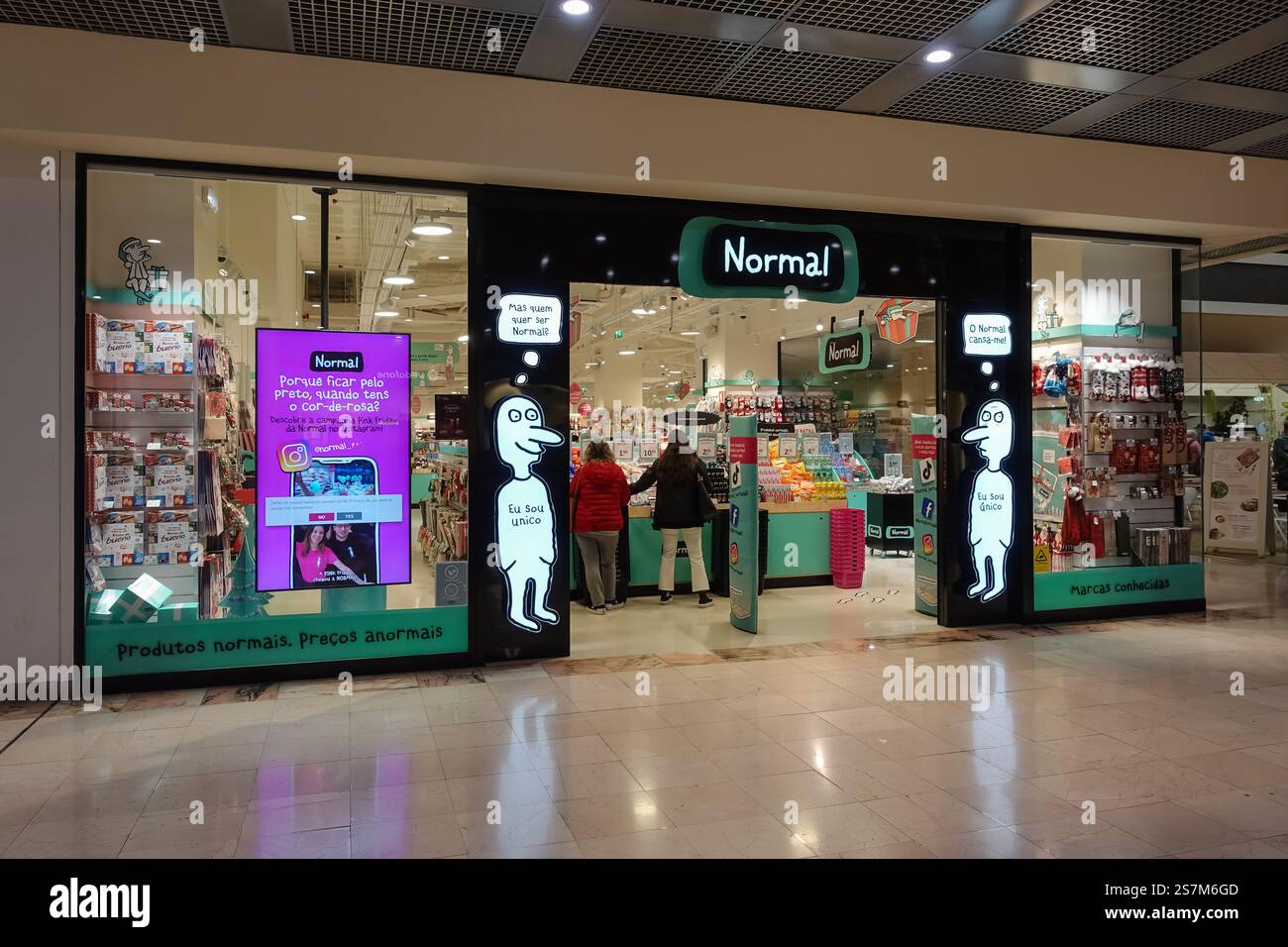 The storefront of Normal, a Danish bargain-priced variety store chain ...