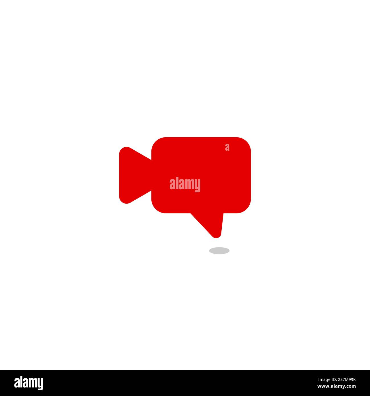 Video Chat Logo Icon Vector Illustration. Video Talk Icon Stock Vector