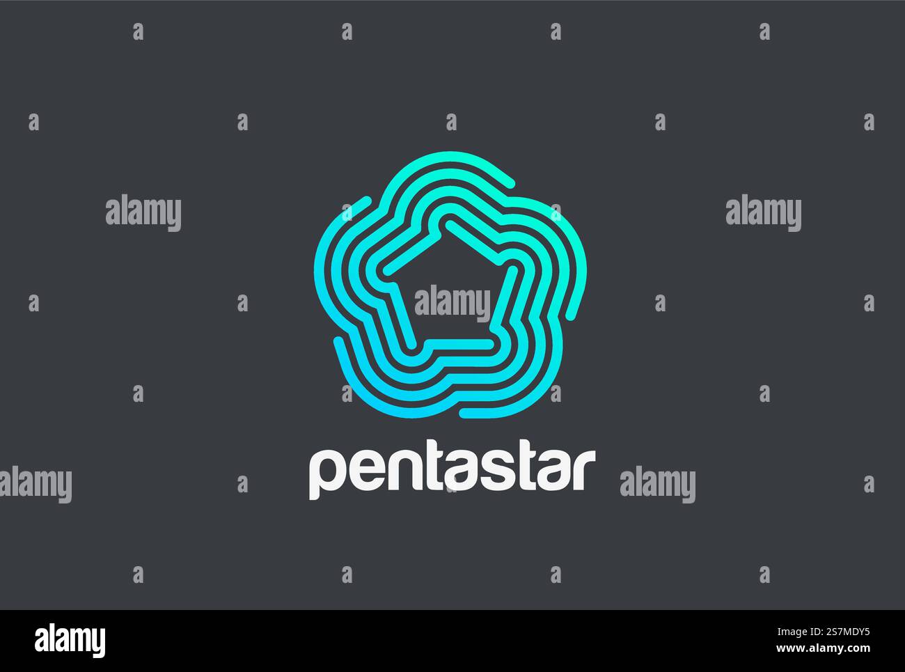 Five Point looped infinite Star Logo abstract design vector template ...