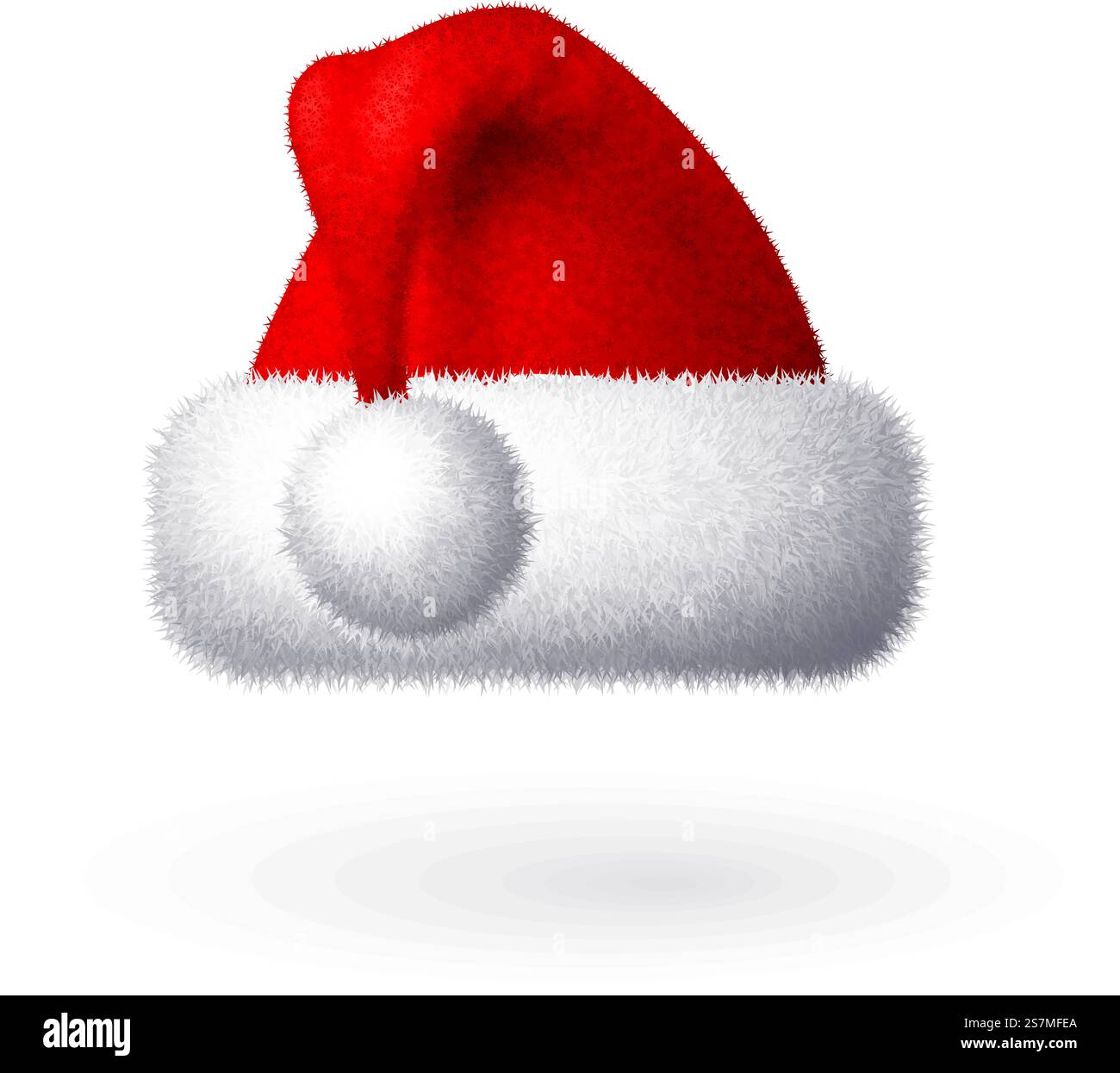 Realistic vector Santa hat isolated on white background. Eps8. RGB ...