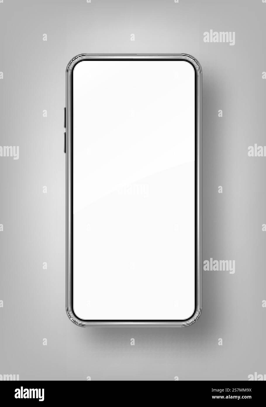 Realistic smartphone mockup. Cellphone frame with blank display Stock ...