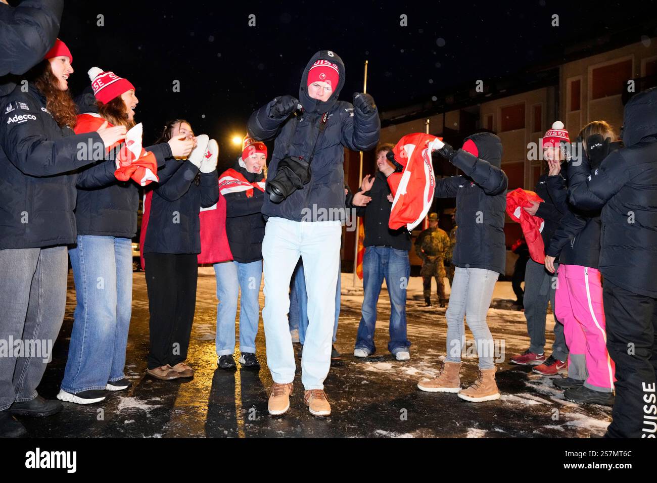 Switzerland team group, JANUARY 19, 2025 Alpine Skiing Torino 2025