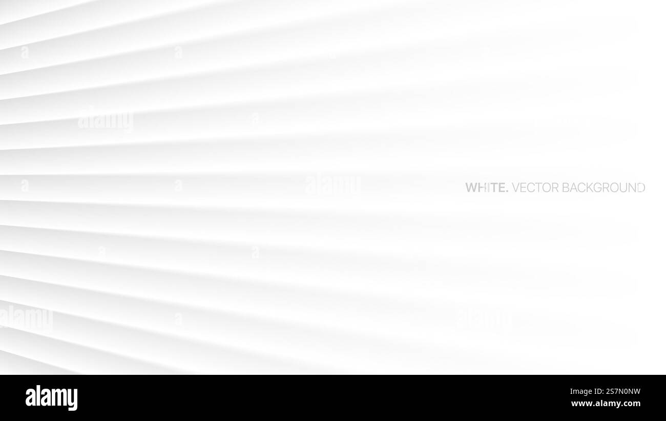 Minimalist White Abstract Background 3D Vector Smooth Perspective Lines ...