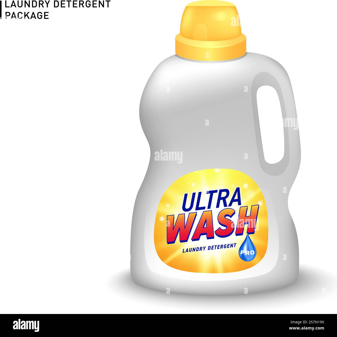 Realistic mock up of container for liquid detergent with designed ...