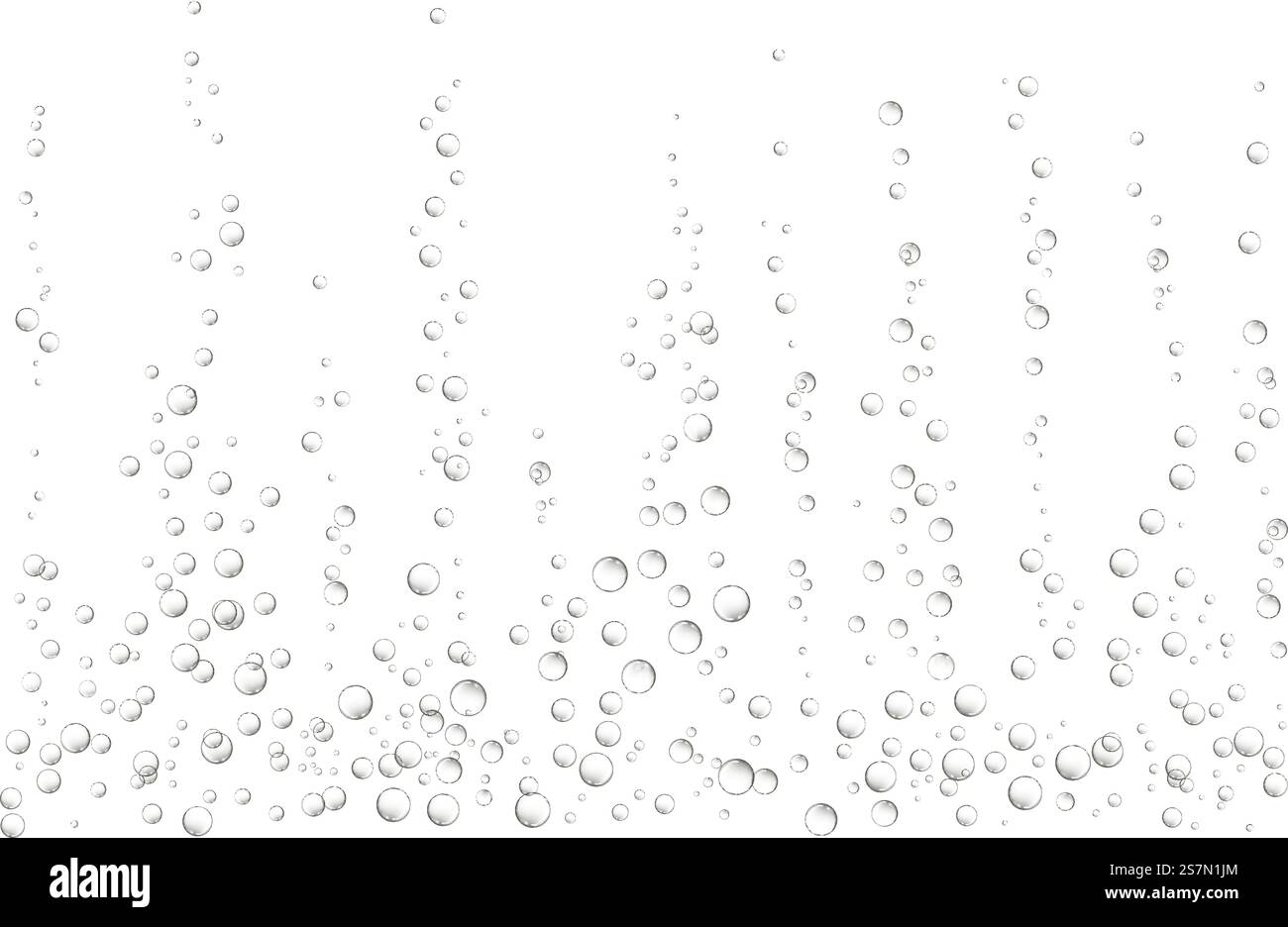 White background with fizzing air bubbles. Fizzy sparkles in water, sea, aquarium, ocean. Vector. White background with fizzing air bubbles. Fizzy sparkles in water, sea, aquarium, ocean. Stock Vector