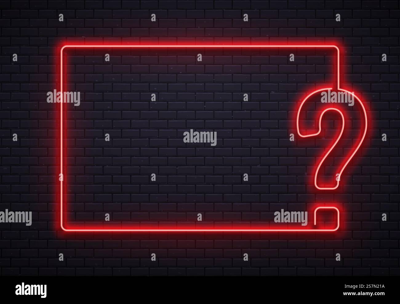 Neon question mark frame quiz lighting hi-res stock photography and ...