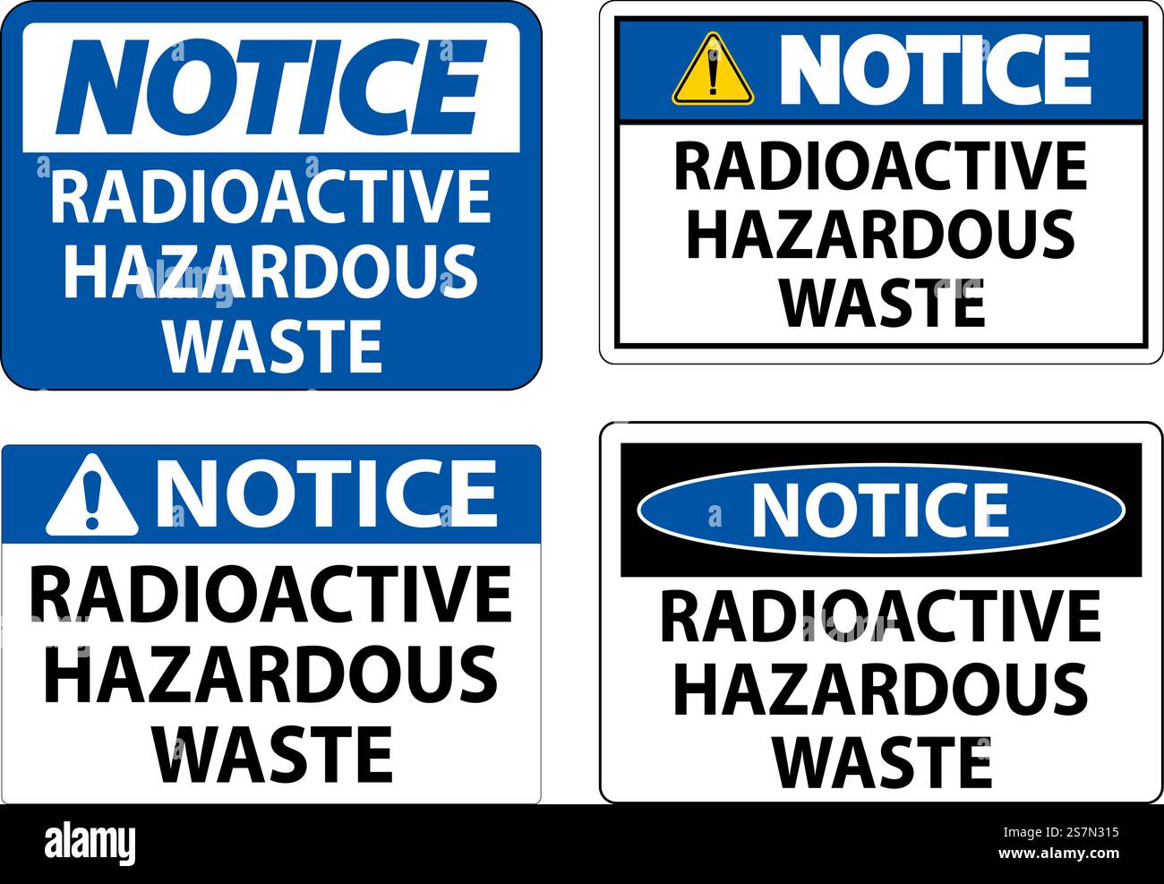 Notice Sign Radioactive Hazardous Waste Stock Vector Image & Art - Alamy