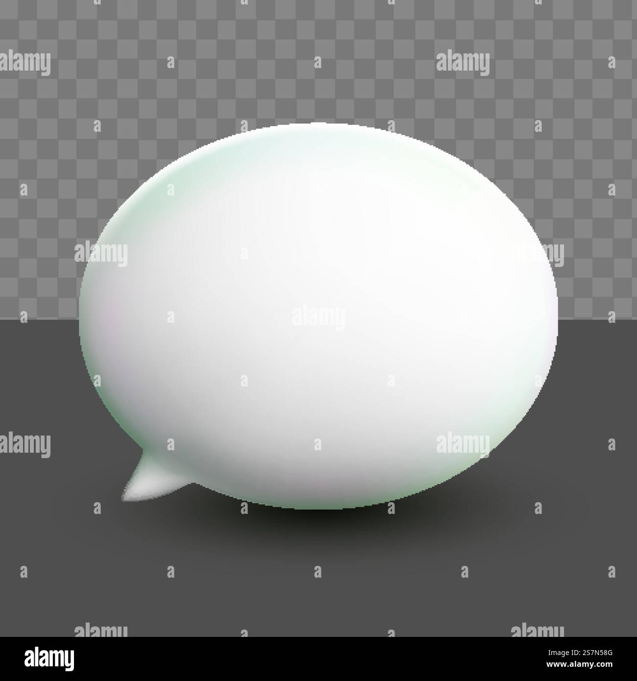3D Minimal white chat bubbles on transparent background Stock Vector ...
