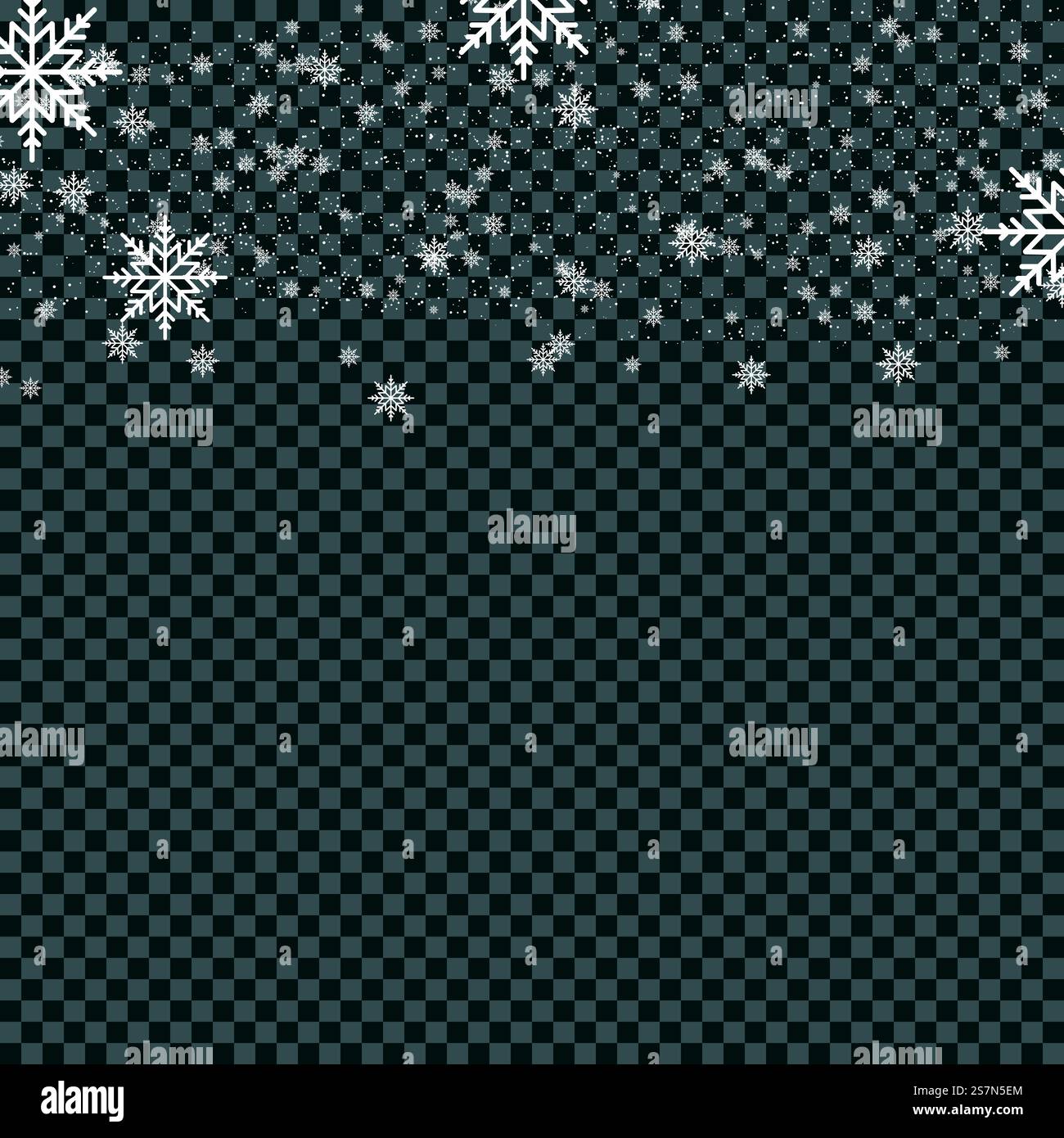 Falling white snowflakes for Christmas on transparent background ...