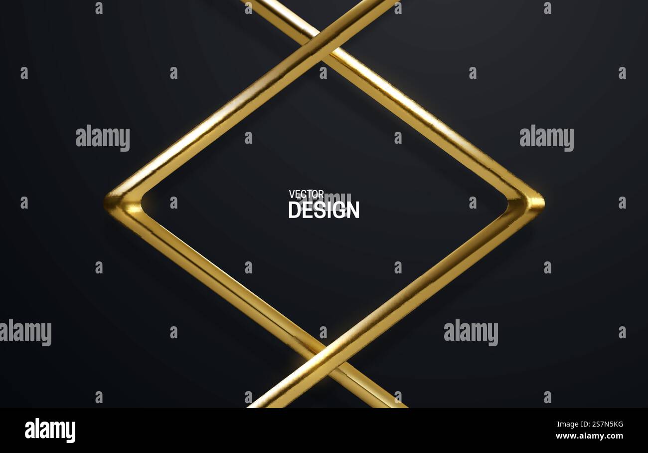 Luxury gold frame. Vector illustration Stock Vector Image & Art - Alamy