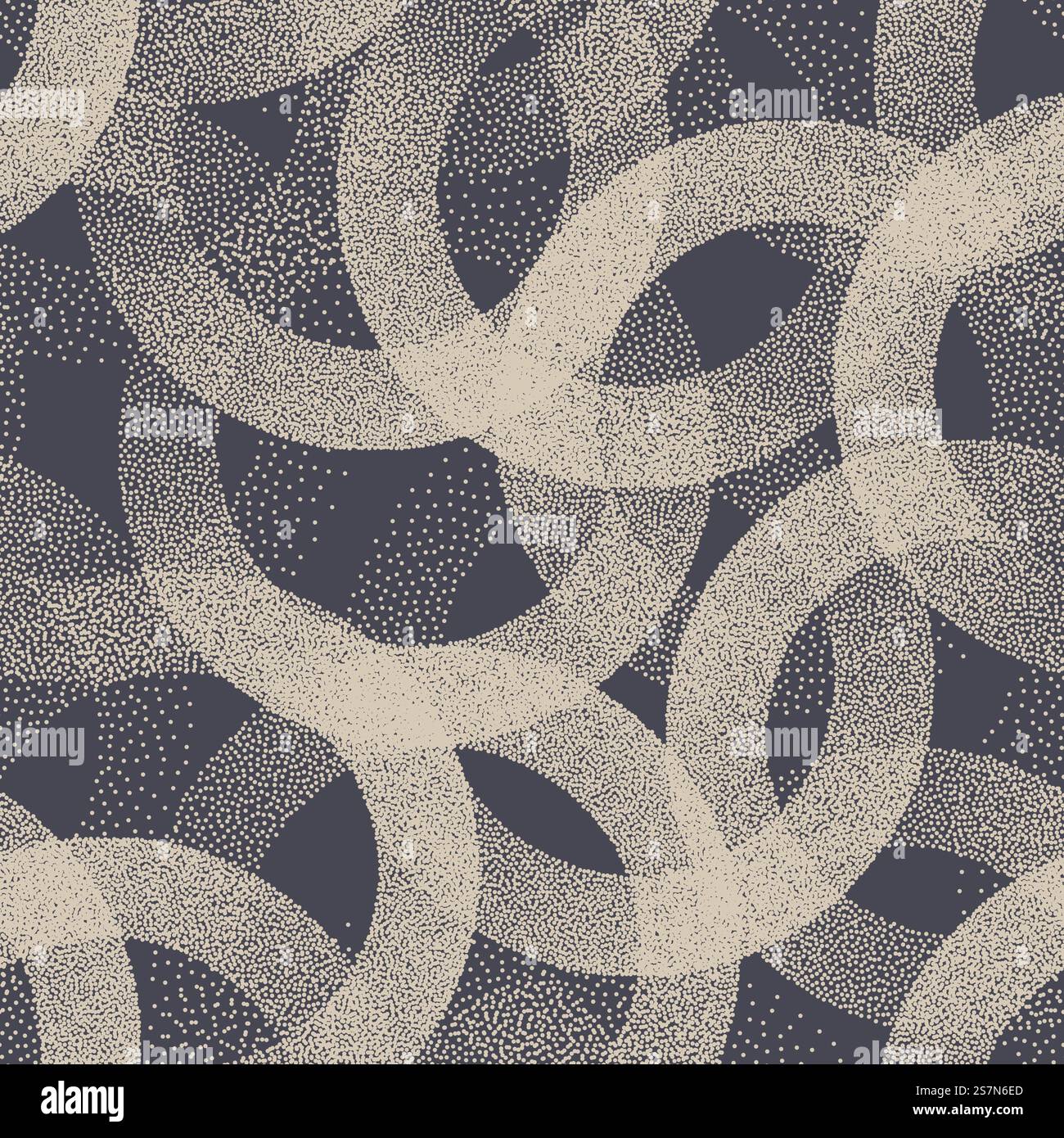 Stippled Circles Weird Trendy Seamless Pattern Abstract Background Stock Vector