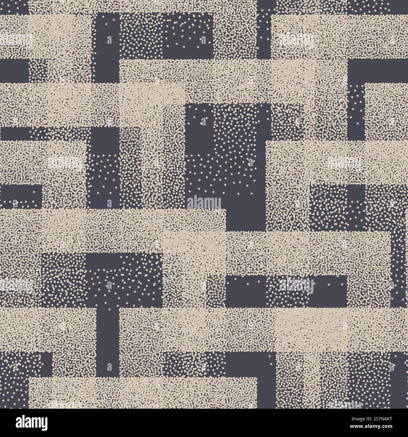 Geometric Stippled Texture Fashion Abstract Seamless Pattern Stock Vector