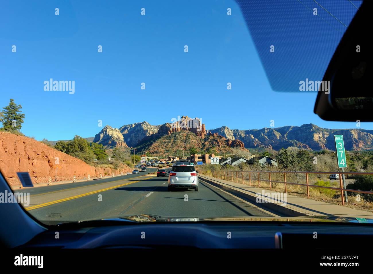 Arizona, USA - 19 Jan 2025 -Driving on an American Road Trip and ...