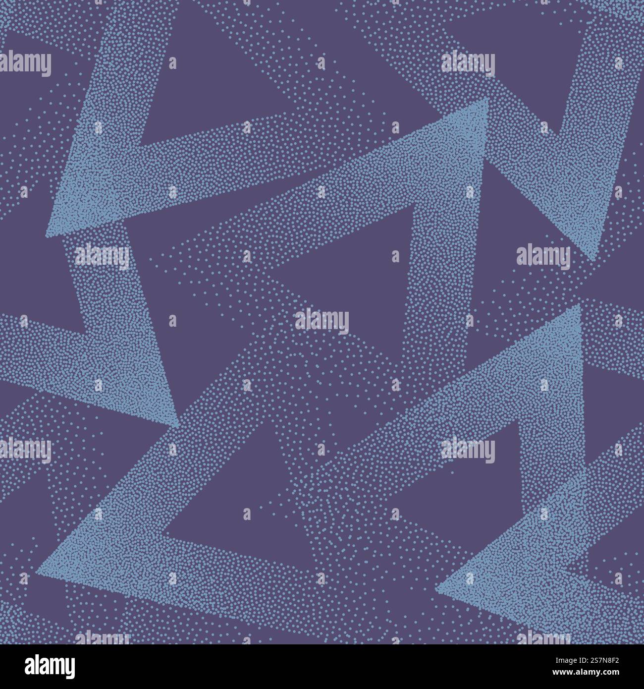 Stippled Triangles Texture Trendy Seamless Pattern Blue Violet Abstract Background Stock Vector