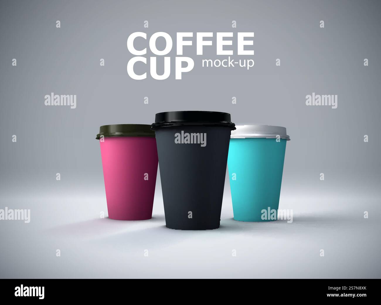 Paper coffee cups mockup Stock Vector Image & Art - Alamy