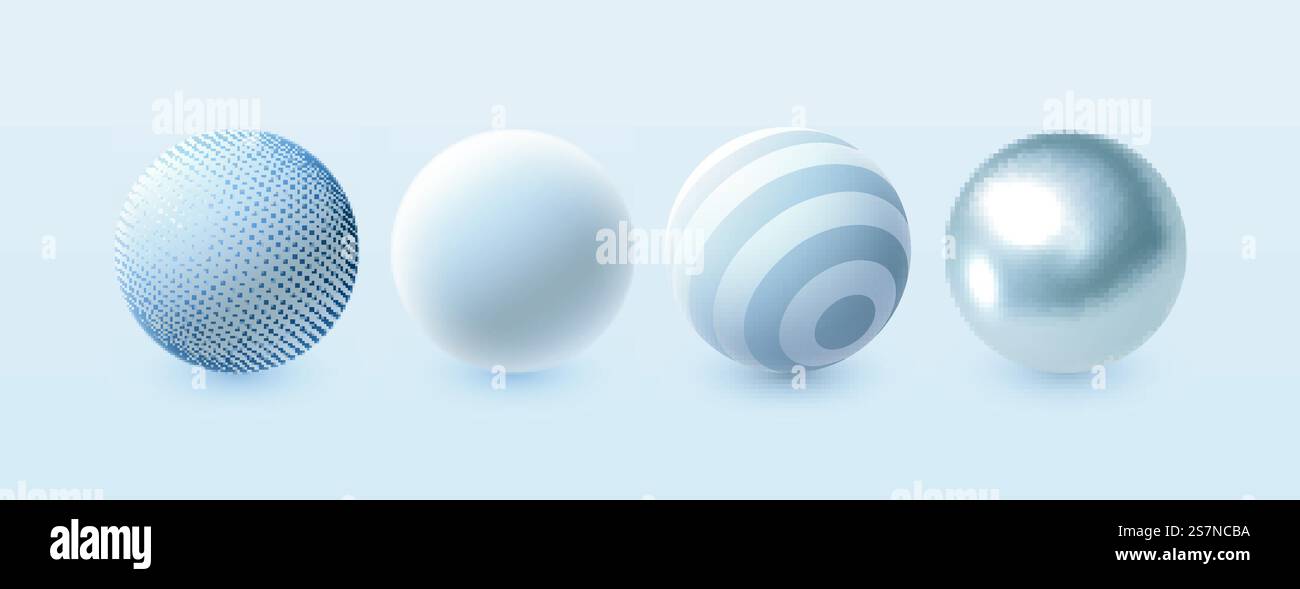 Abstract white spheres set Stock Vector Image & Art - Alamy