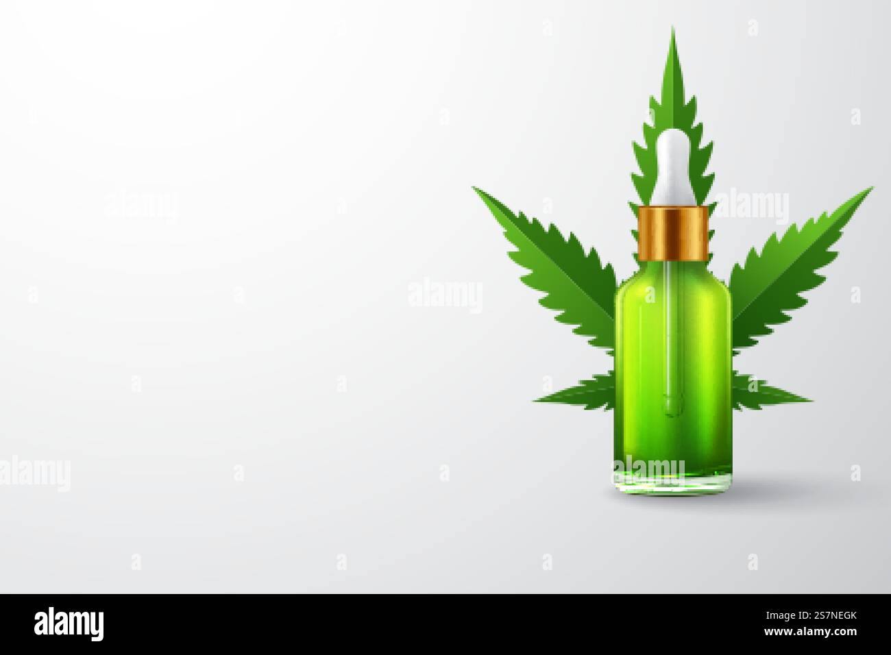 Marijuana and cannabis oil bottles vector Stock Vector