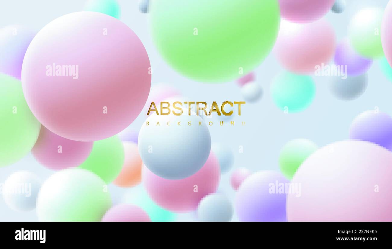 Abstract background with multicolored 3d spheres Stock Vector Image ...