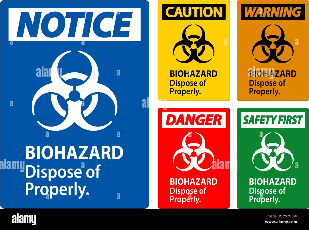 Biohazard Warning Label Biohazard Dispose Of Properly Stock Vector ...