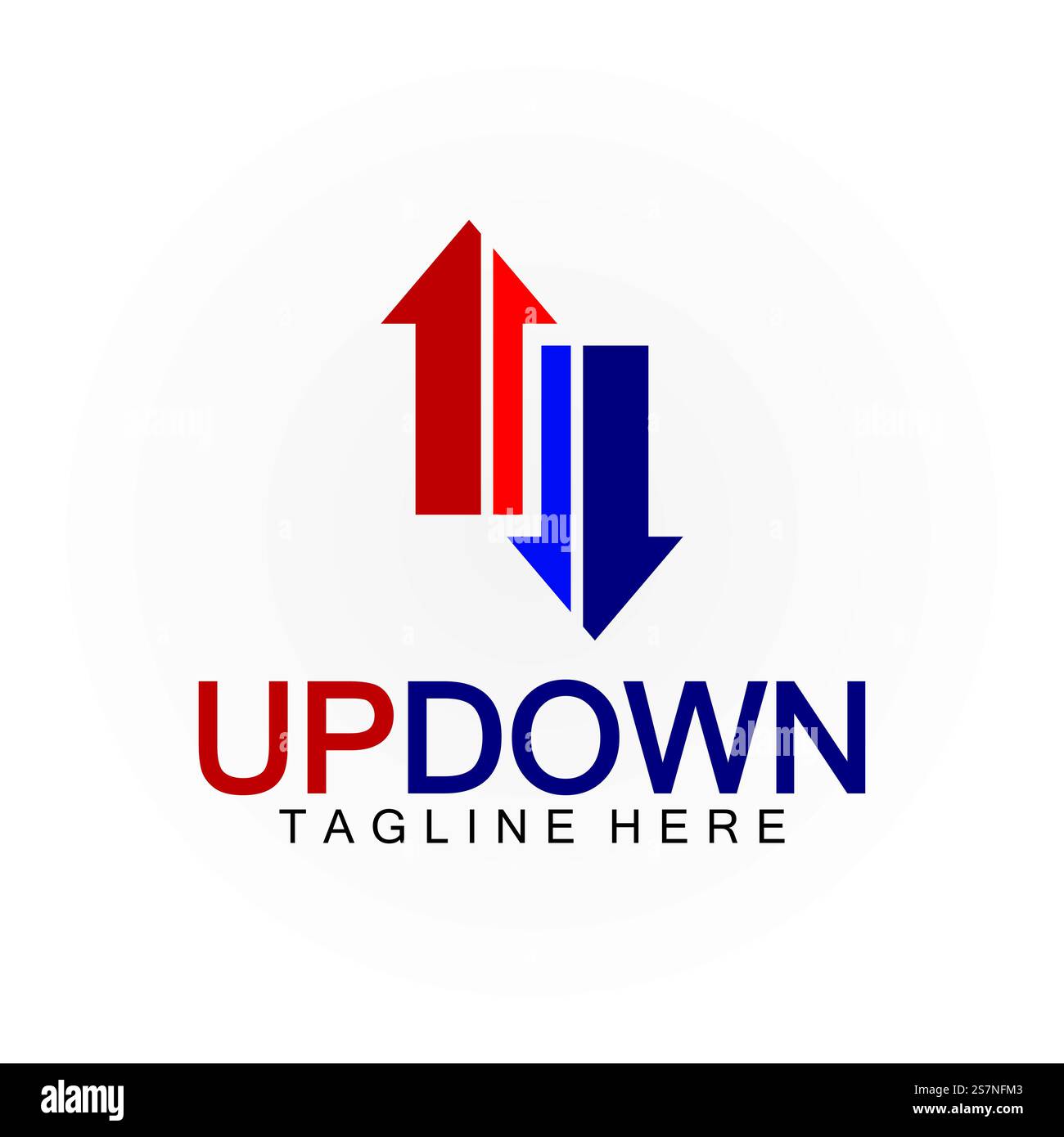 Arrows up down logo icon design template. Stock Vector