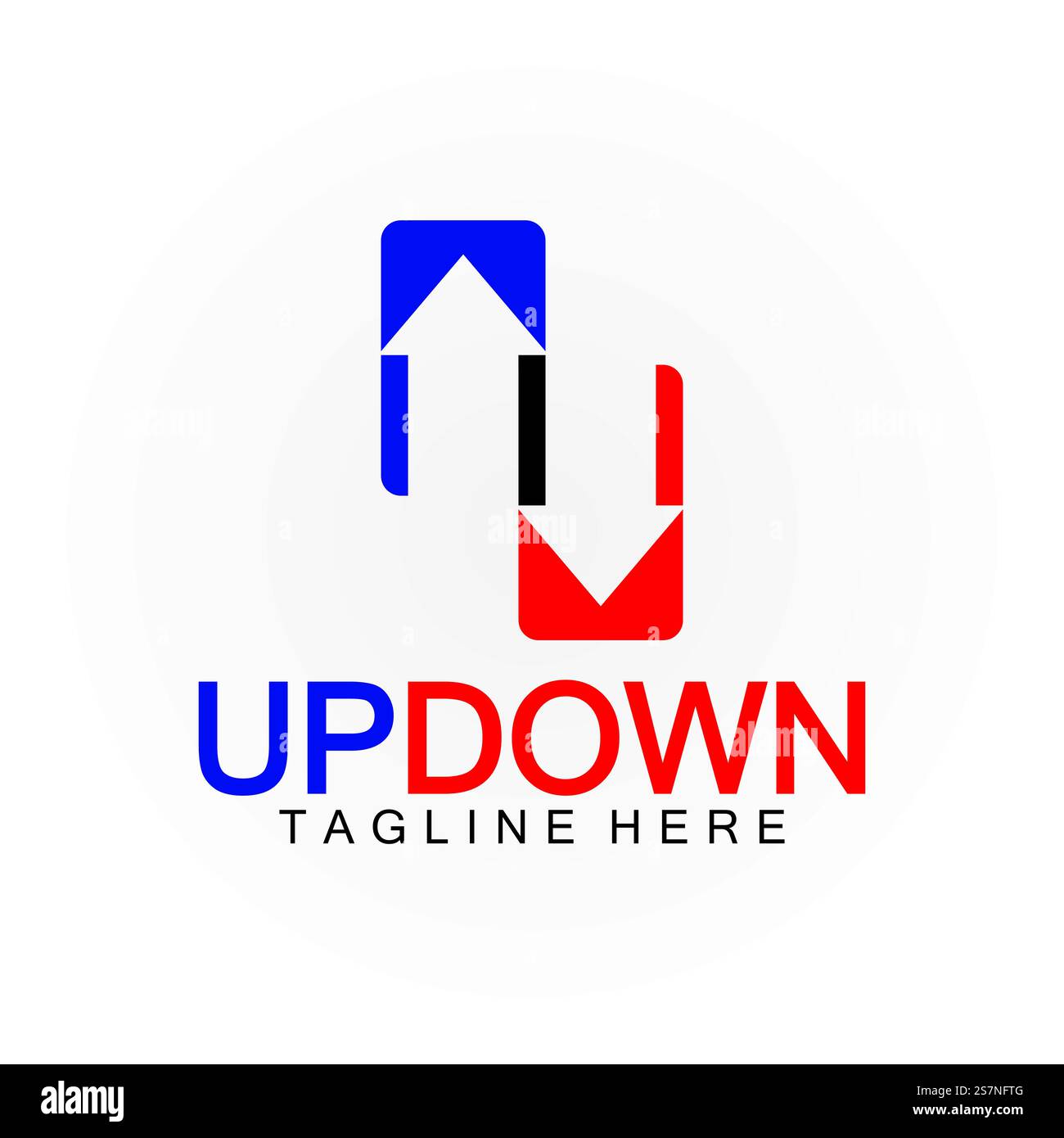 Arrows up down logo icon design template. Stock Vector
