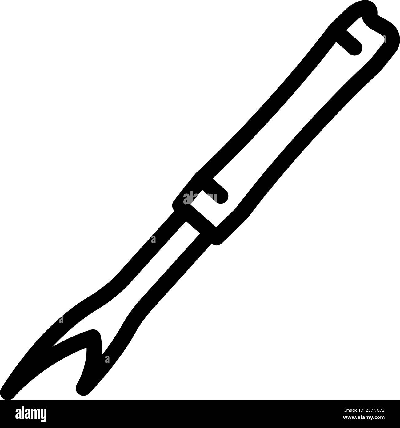 stitch ripper knitting wool line icon vector. stitch ripper knitting ...