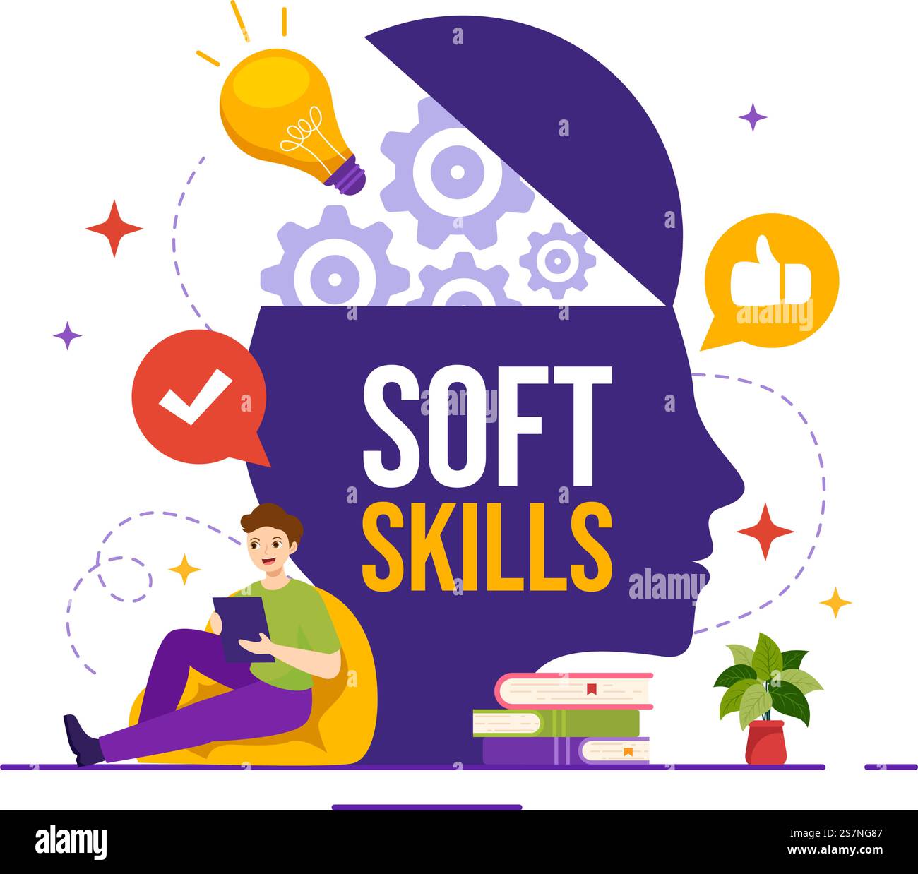 Soft Skills Vector Illustration of Office Workers Empathy ...