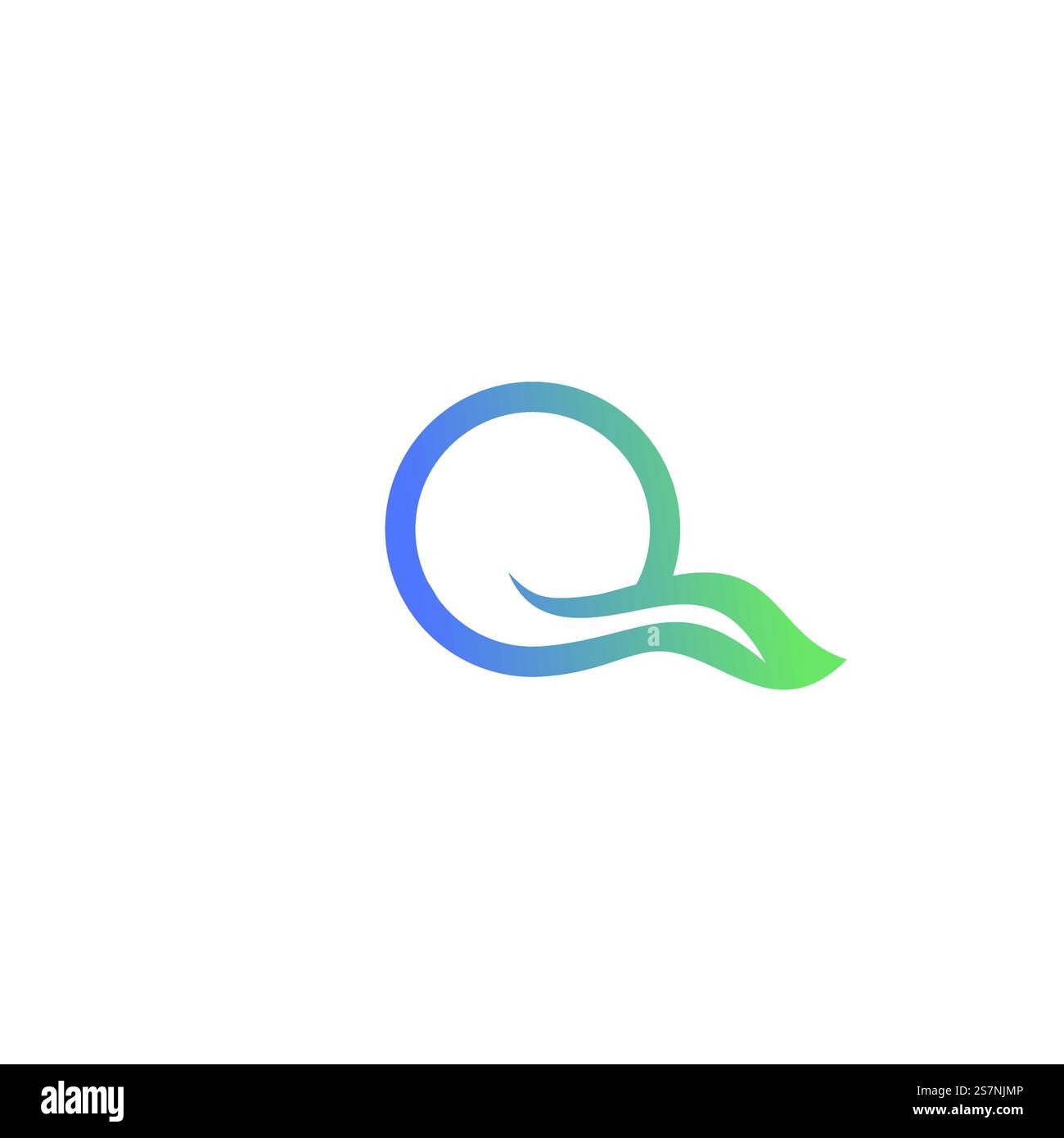 Q Leaf Logo Design Template. Q Initial Logo Stock Vector