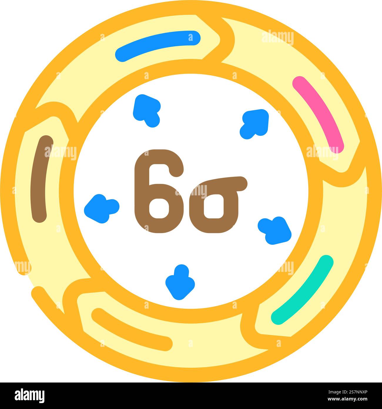 six sigma manufacturing engineer color icon vector. six sigma ...