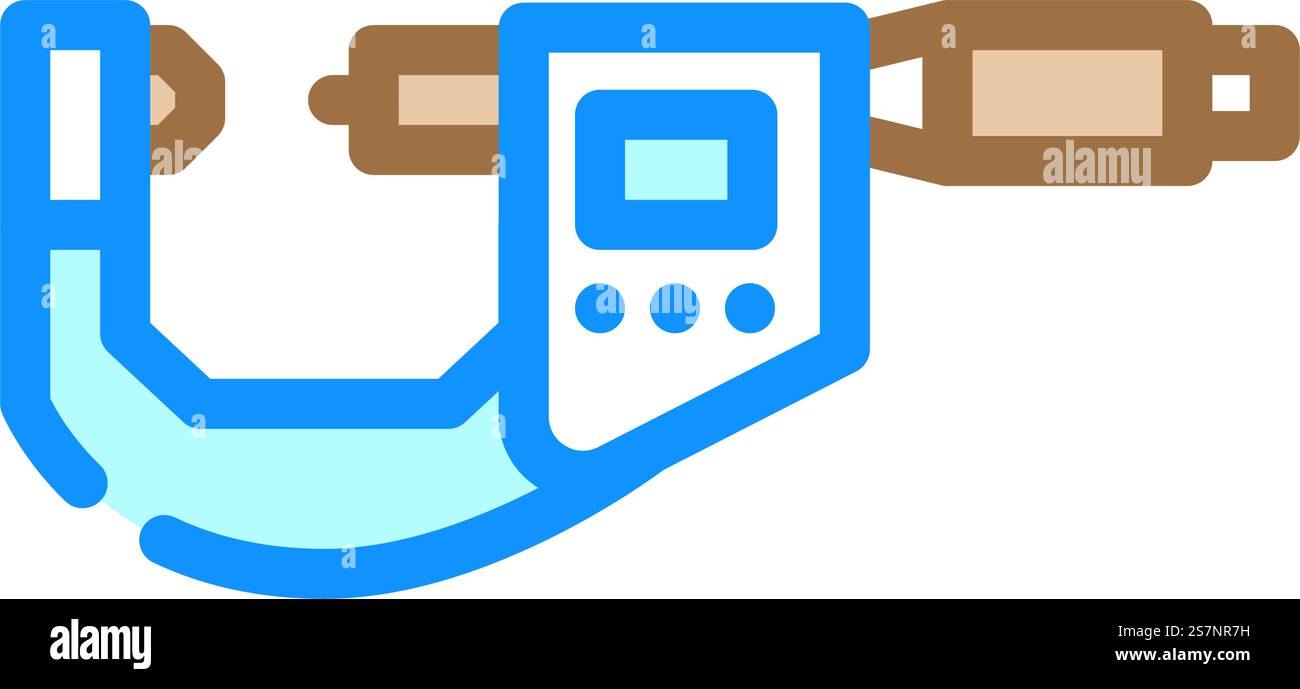 precision measuring manufacturing engineer color icon vector. precision ...