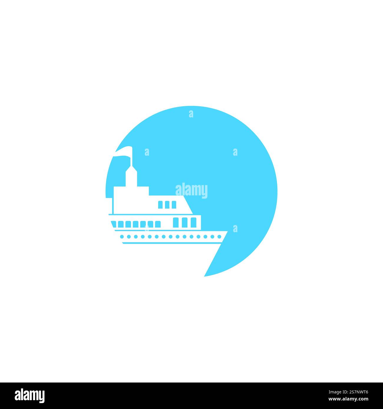 Cruise ship Logo icon Template vector flat design Stock Vector Image ...