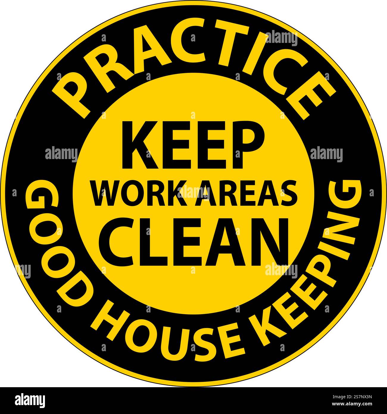 Floor Sign Practice Good Housekeeping Stock Vector