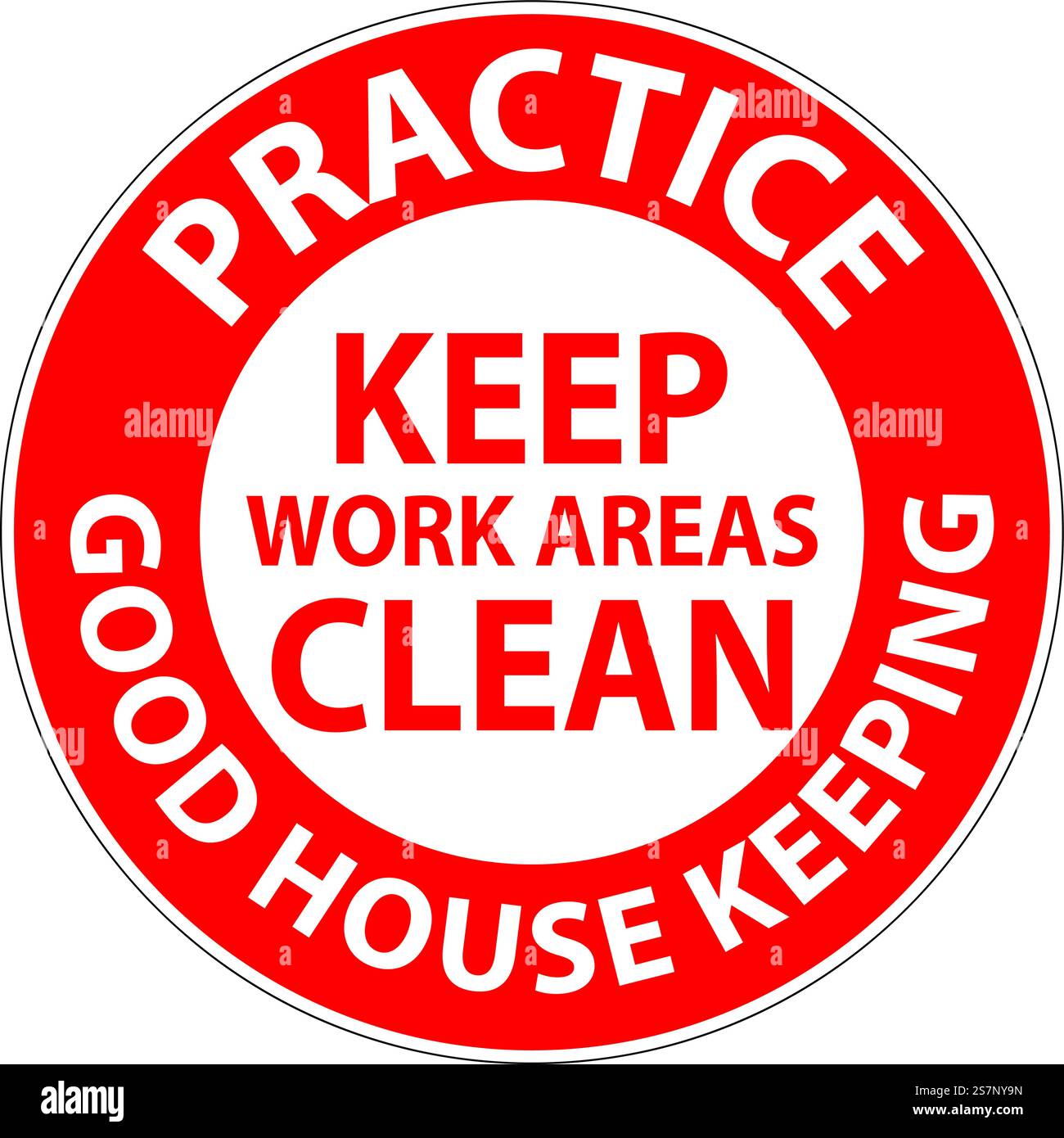 Floor Sign Practice Good Housekeeping Stock Vector