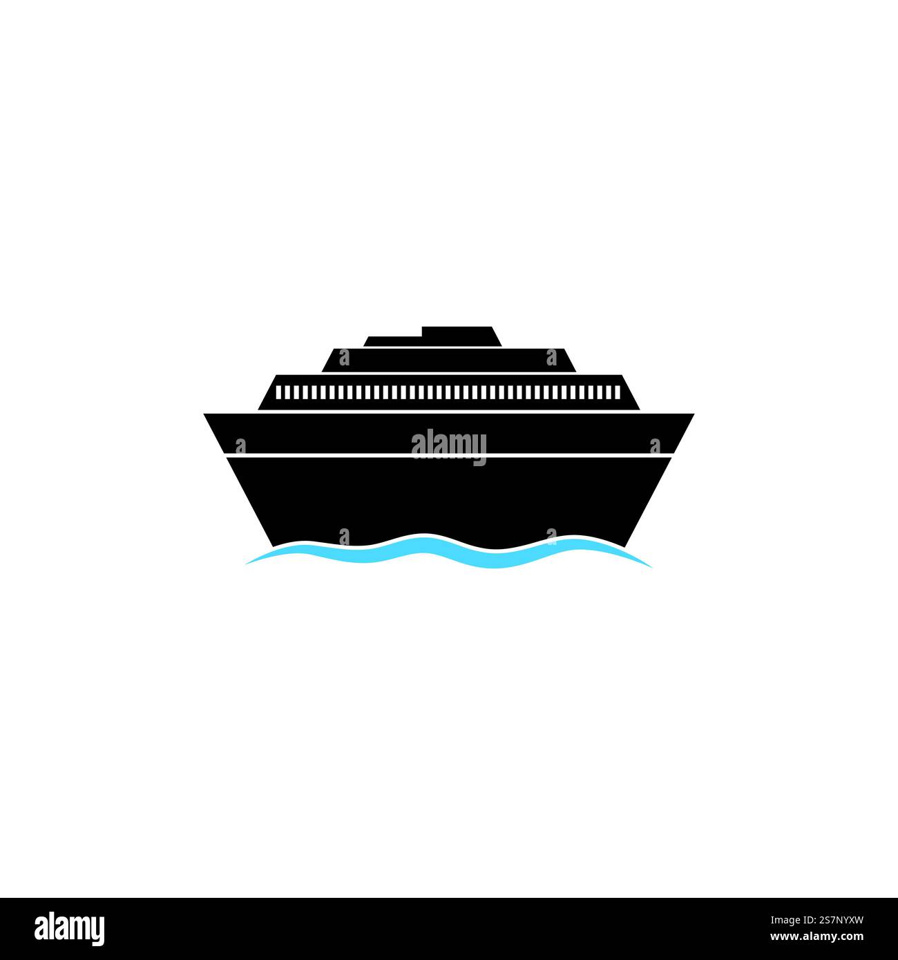 Cruise ship Logo icon Template vector flat design Stock Vector Image ...