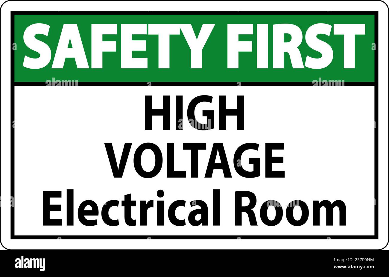 Safety First Sign High Voltage - Electrical Room Stock Vector Image ...