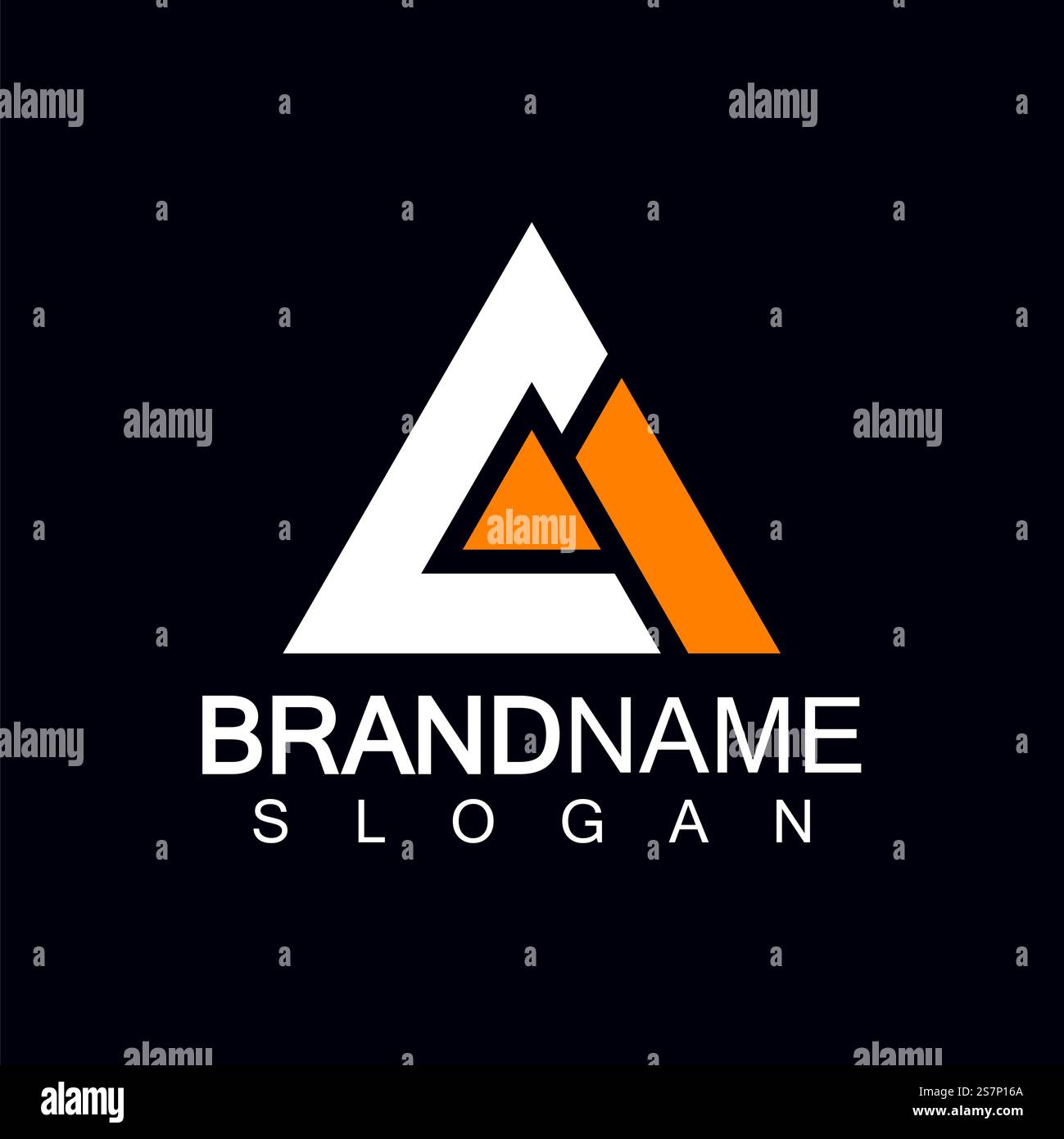 Creative letter LA triangle shape monogram logo Stock Vector Image ...